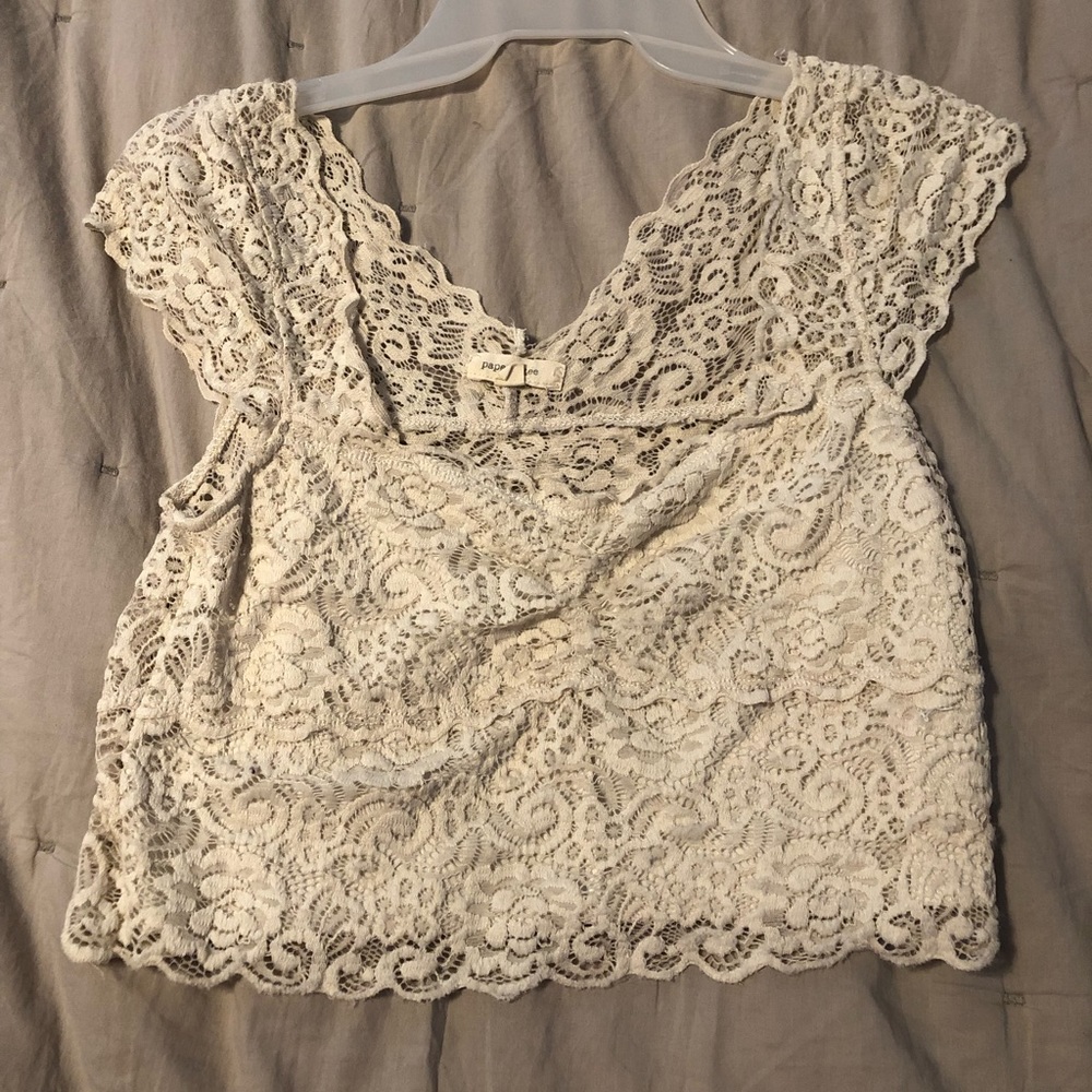 Lace crop top